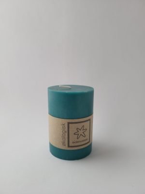 Ekologisk ljus 10 cm, 100% stearin -  Petrol
