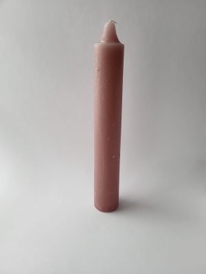 Taperljus 100% stearin 25 cm Gammelrosa