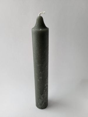 Taperljus 100% stearin 25 cm Mörkgrön