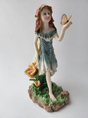 Blomma flicka, Blå, 17 cm