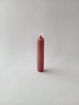 Taperljus 100% stearin 11 cm Gammalrosa