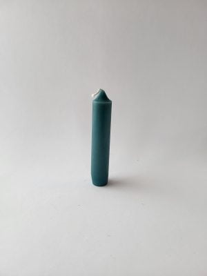 Taperljus 100% stearin 11 cm Petrol