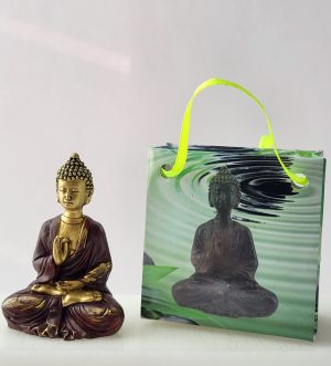 Buddha i papperspåse, Gyllene, 6 cm