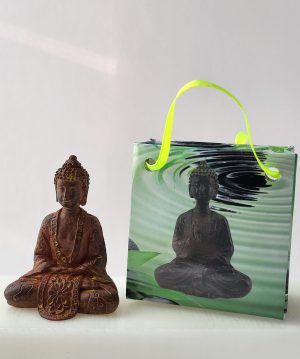 Buddha i papperspåse, Bronsfärgad, 6 cm