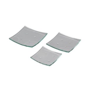 Ljusstake Glasfat 16 x 16 cm